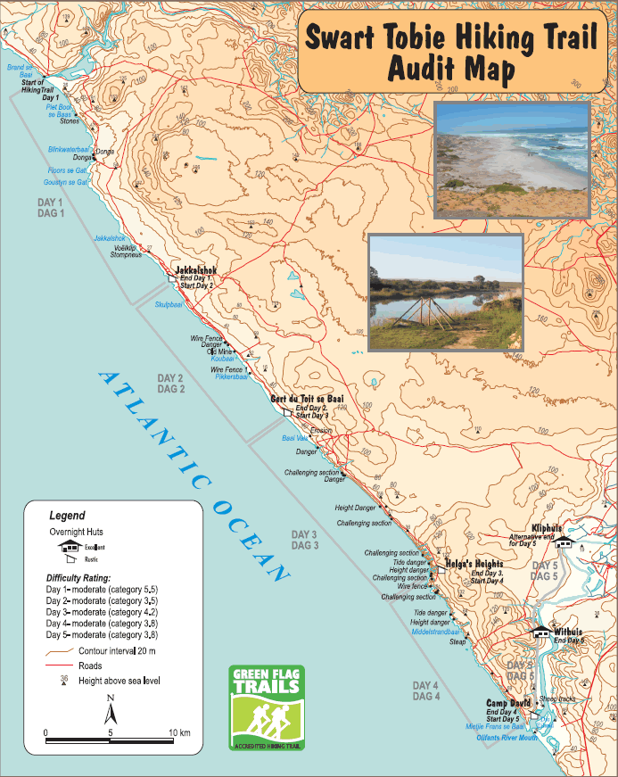 Swart Tobie Hiking Trail Map